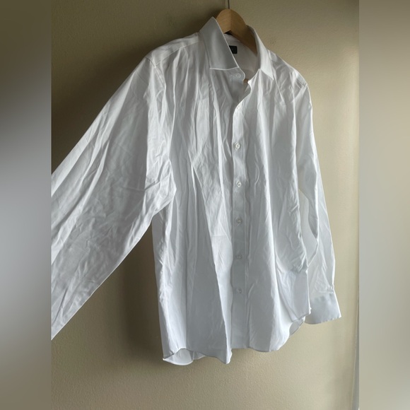 New J.Crew Men Classic Black Label Button Up Shirt Size Medium Long Sleeve White - Picture 3 of 12